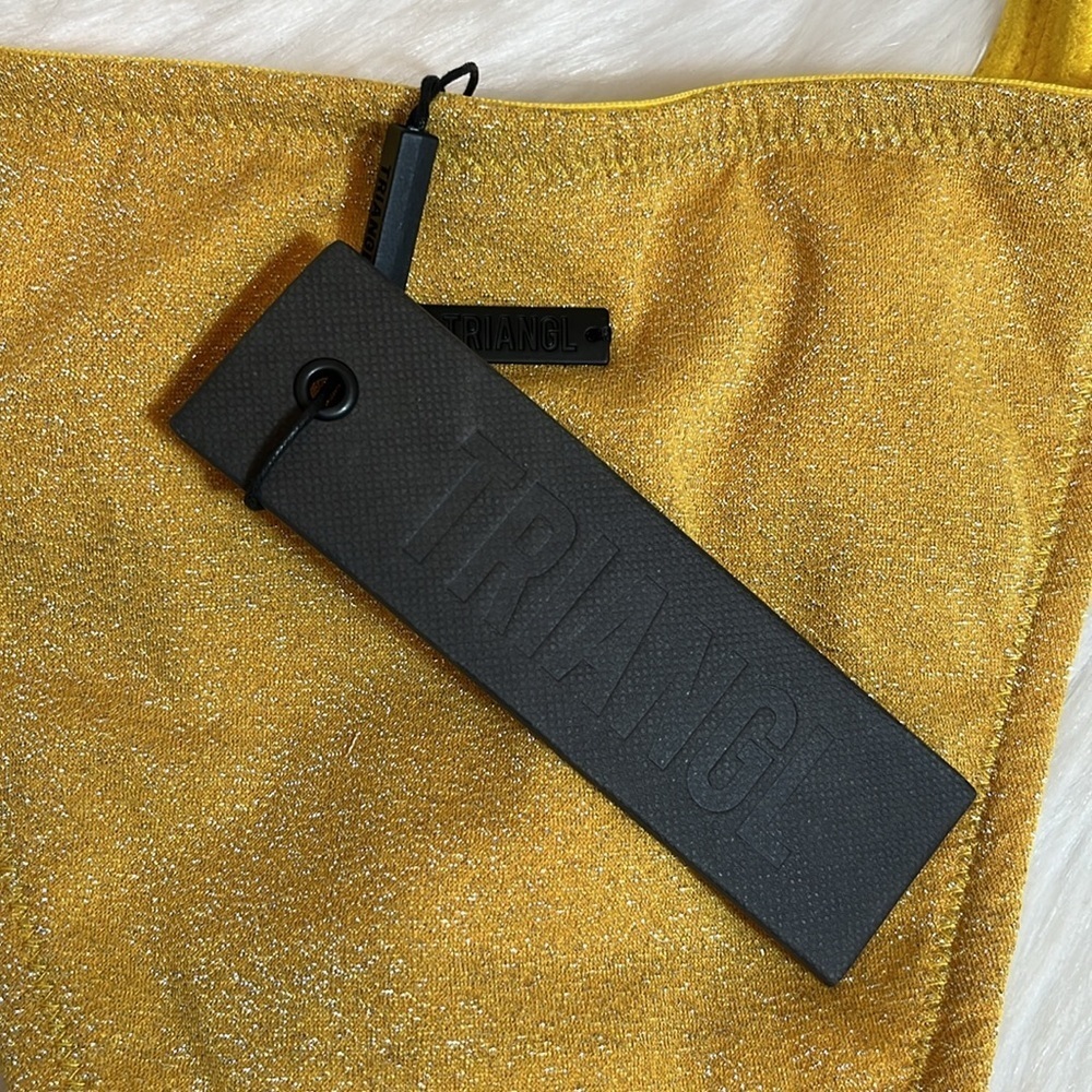 Triangl Swimwear Yellow Glitter String Bikini Bottom - Picture 7 of 12
